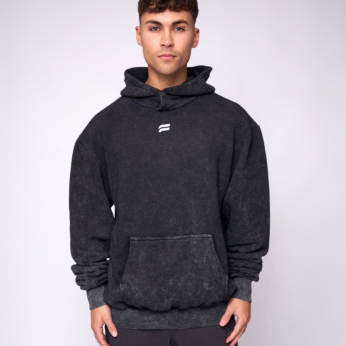 Oversized hoodie washed grey Clearance