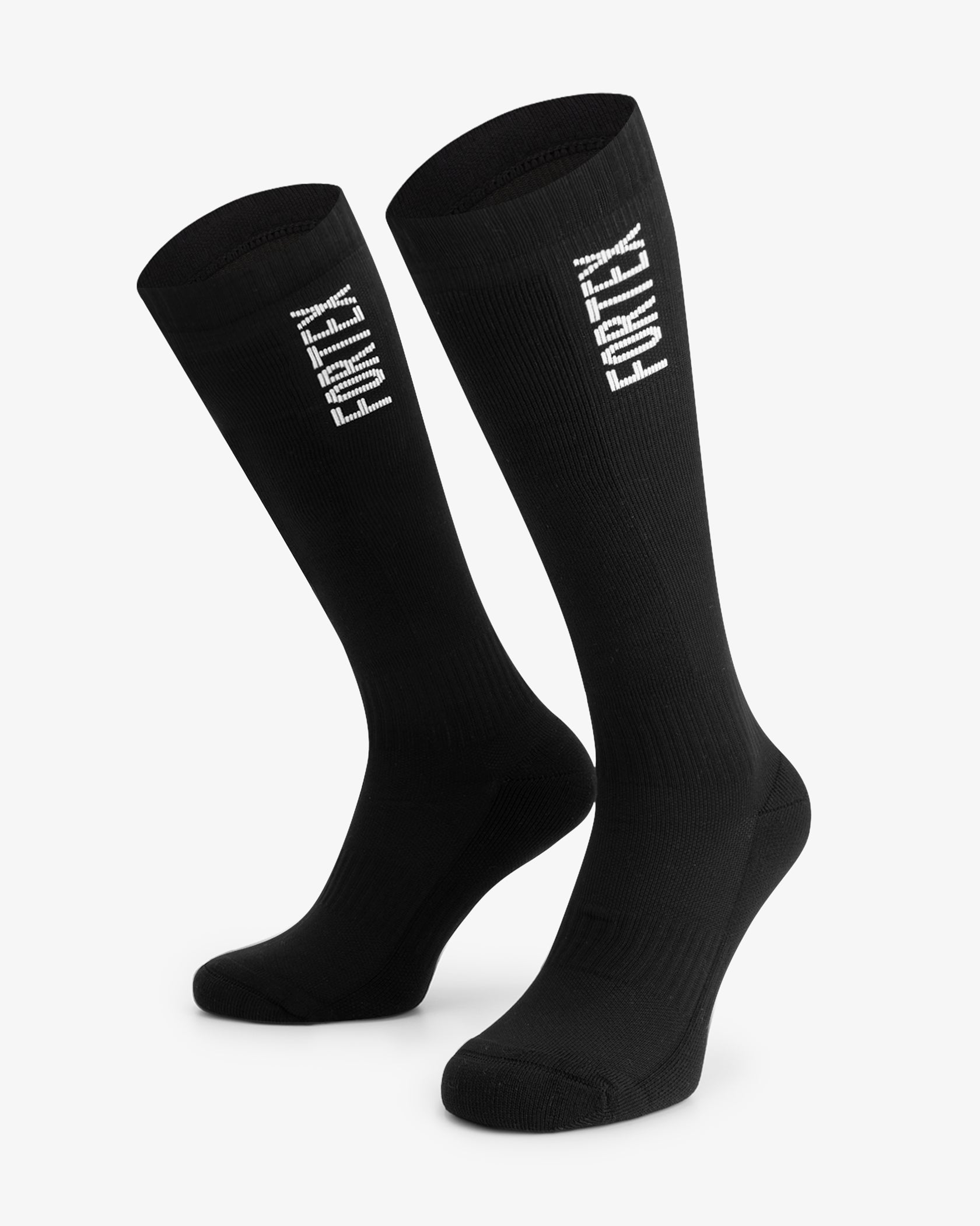 Black Fortex Deadlift Socks with extra-thick shin padding.