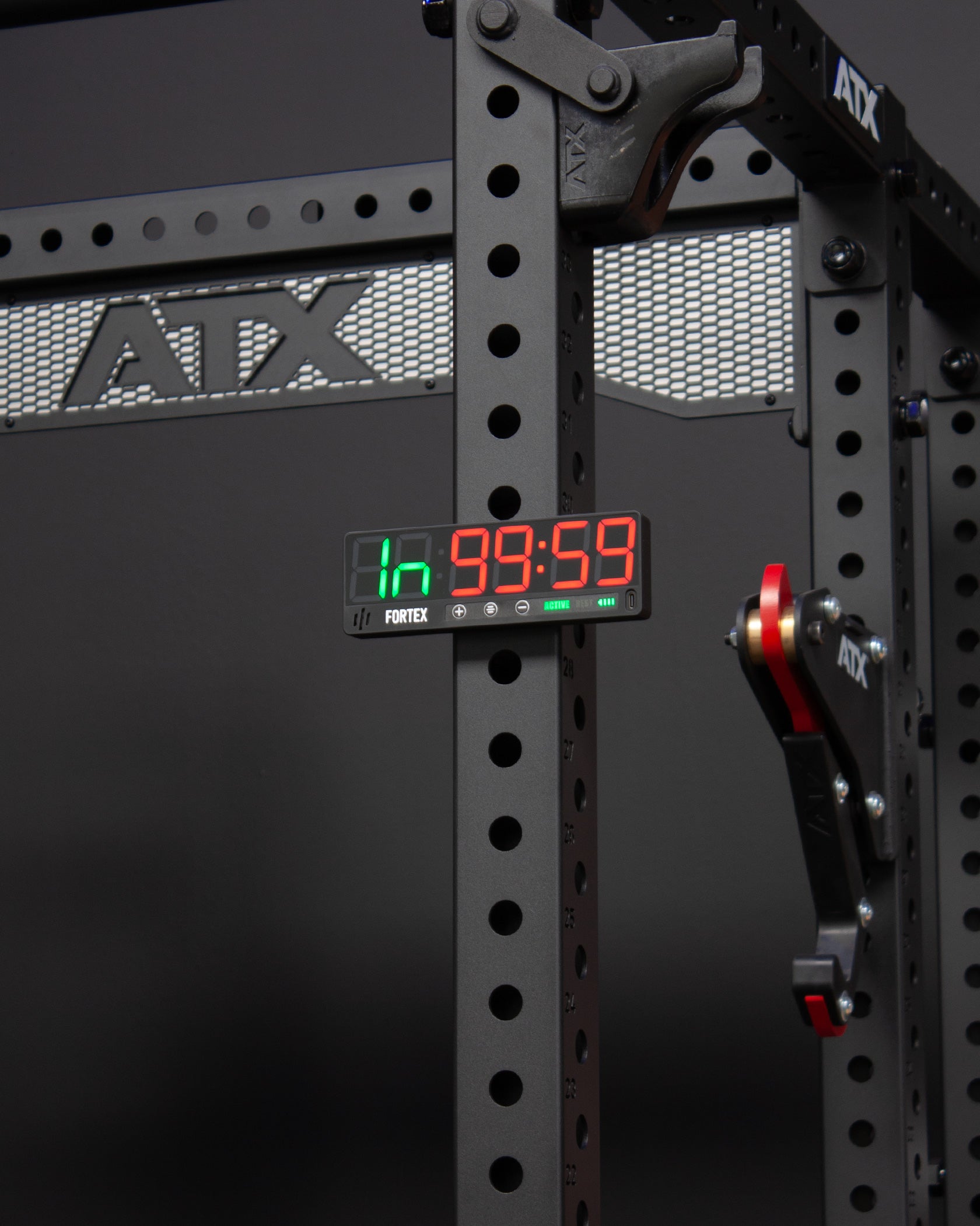 Portable Fortex Mini Gym Timer with magnetic back.