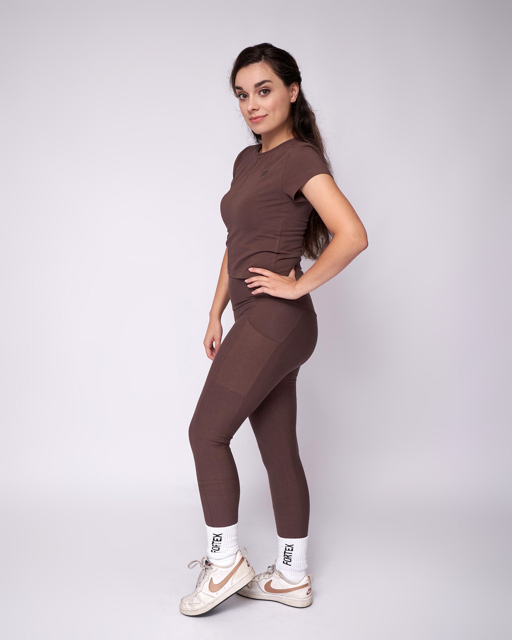 Essential Leggings - Chocolate - Fortex Fitness