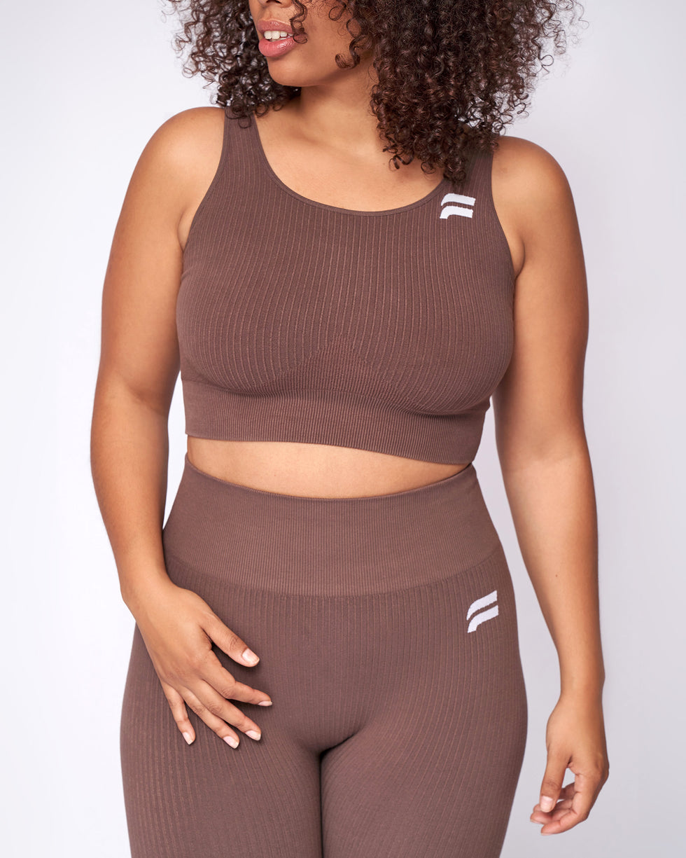 Essential Seamless Bra - Chocolate - Fortex Fitness