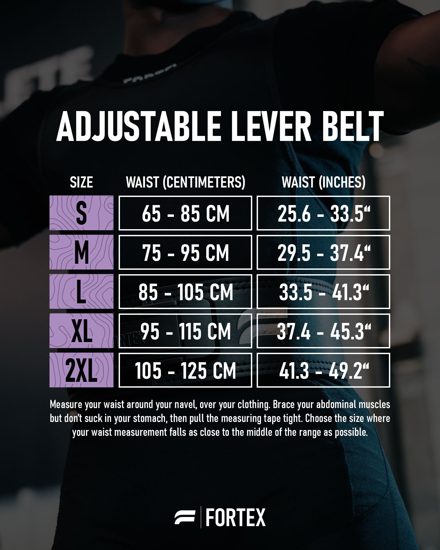 Adjustable Lever Belt 13 mm - Cosmic Purple