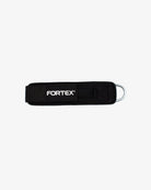 Top view of the Fortex gym ankle strap. The circumference is adjustable from approximately 28 cm to 40 cm. 