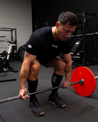 Athlete wearing Fortex Deadlift Socks while performing a deadlift.