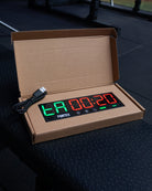 Securely packaged Fortex Mini Gym Timer comes with a USB-C charging cable.