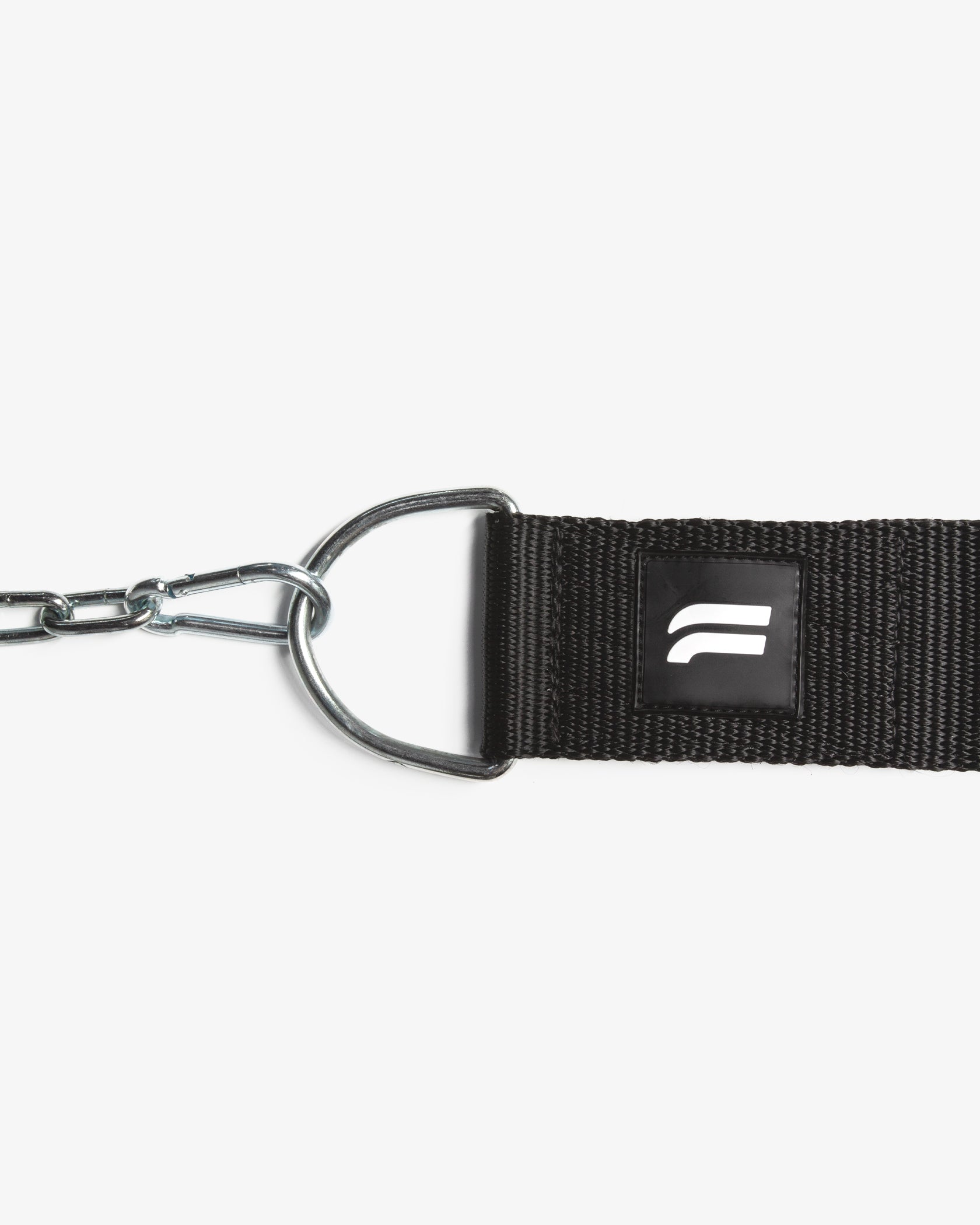 Reinforced steel D-ring on the Fortex Premium Dip Belt for secure weight attachment.