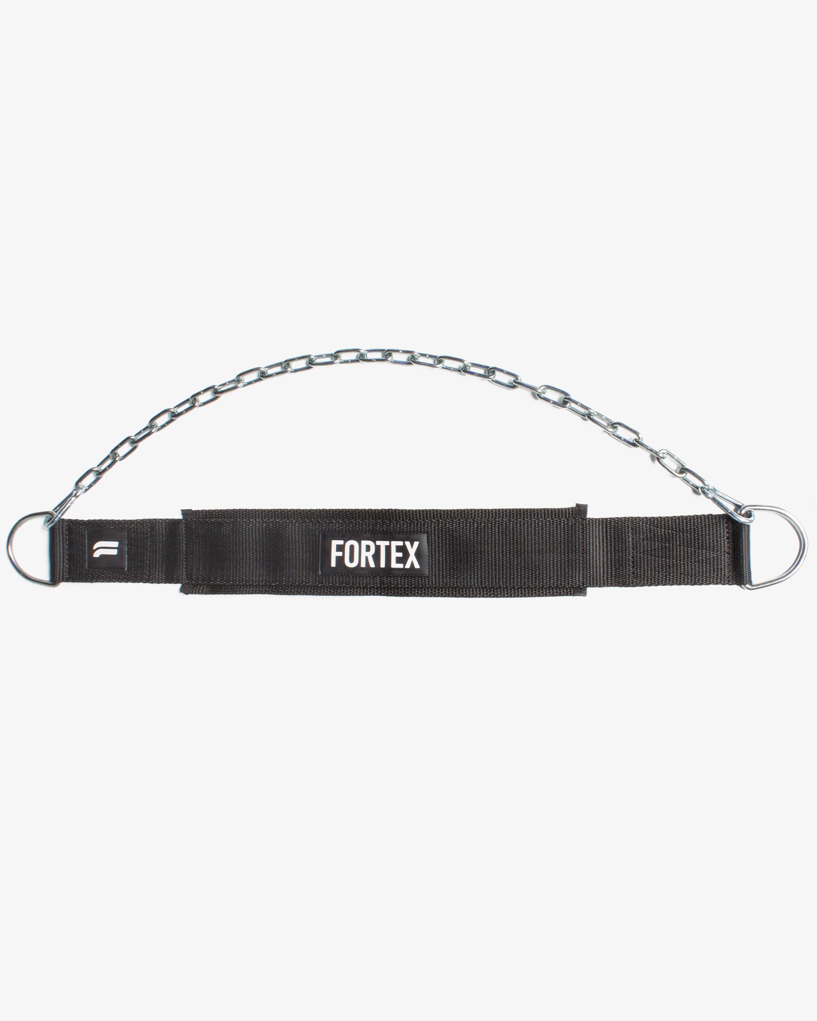 Black Fortex Premium Dip Belt with heavy-duty nylon strap and steel chain.