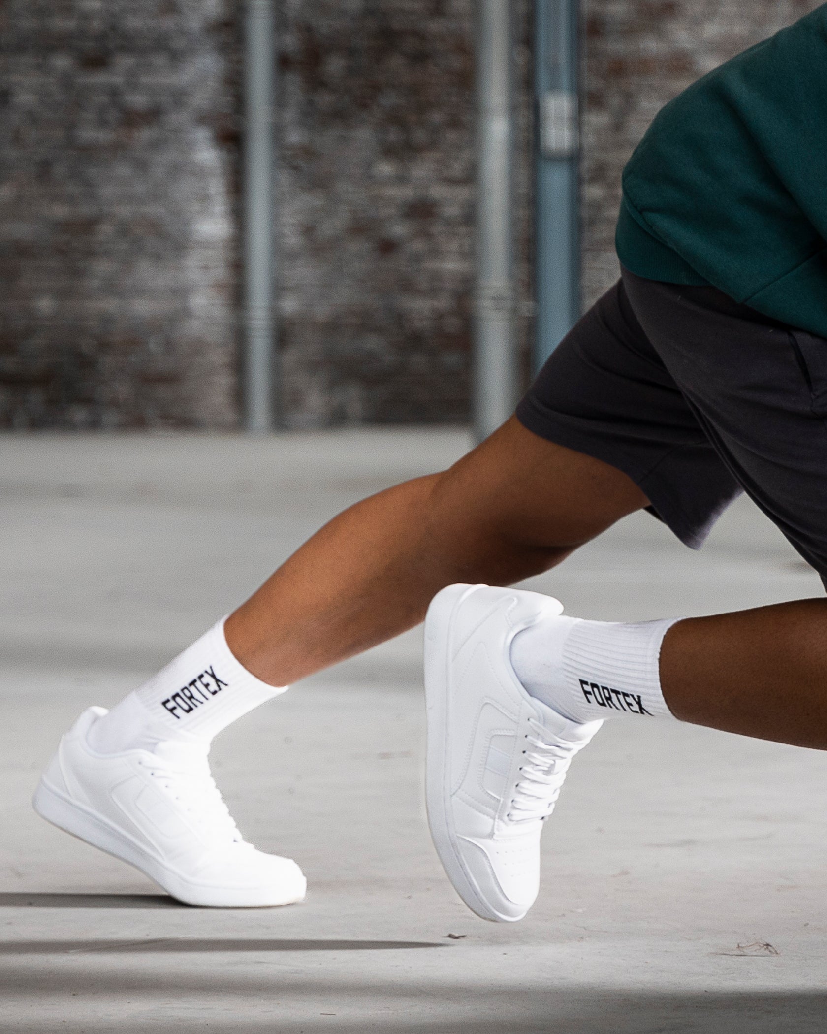 Crew Socks Fortex 3-pack - White - Fortex Fitness