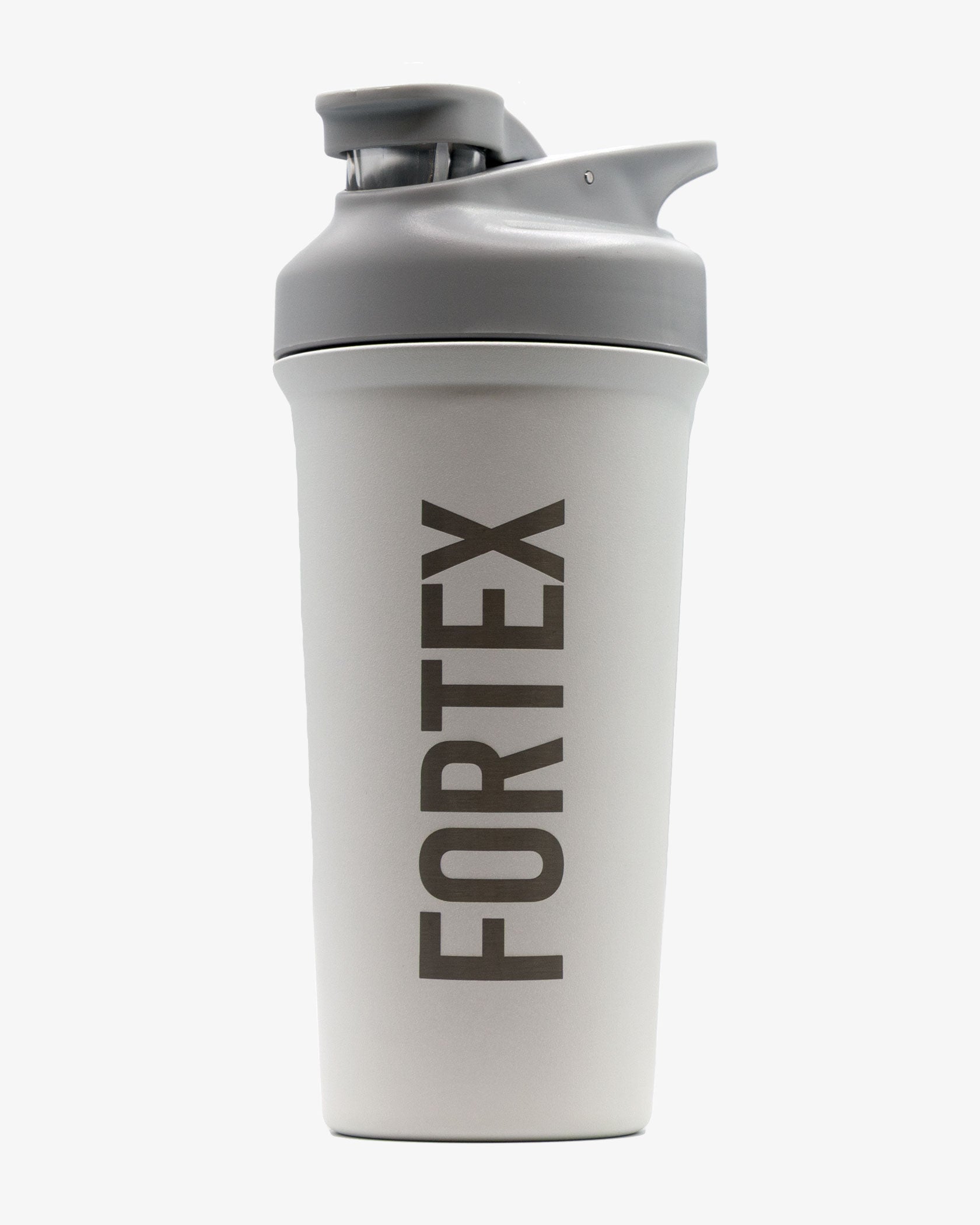 Stainless Steel 2-in-1 Shaker - White - Fortex Fitness